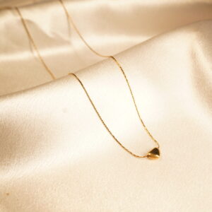 Minimal Heart Pendant Anti Tarnish Chain