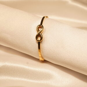 Infinity Cuff Bracelet – Gold Plated | Anti-Tarnish | Waterproof | Hypoallergenic