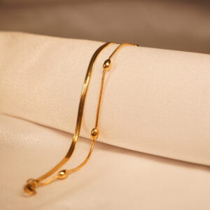 Double Layer  Anti-Tarnish Chain Bracelet
