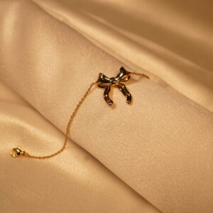 Bow Dainty 18kt Gold Plated Anti-Tarnish Chain Bracelet