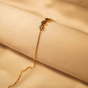 3 Dainty Flower 18kt Gold Plated Anti-Tarnish Chain Bracelet