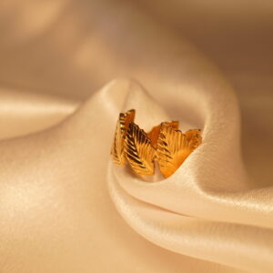 Statement leaf Anti Tarnish Ring