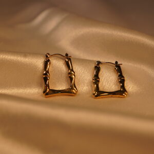 Square Hoops Anti Tarnish Earrings