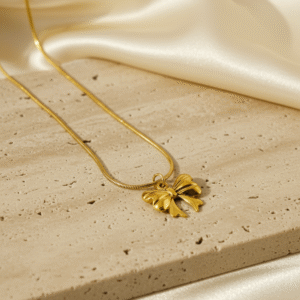 Vyaraa Bow Dainty Anti-Tarnish 18kt Gold Plated Chain