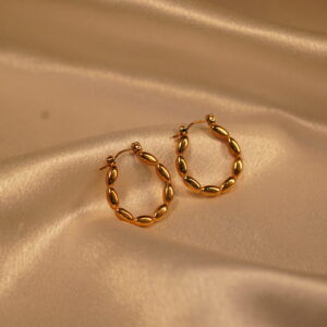 Vyaraa Gold Hoop Earrings | Stylish Lightweight Hoops for Women & Girls