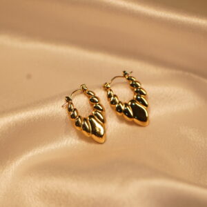 Vyaraa Gold Hoop Earrings | Stylish Lightweight Hoops for Women & Girls