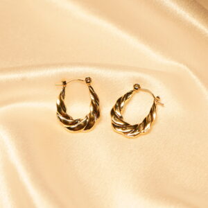 Vyaraa Gold Hoop Earrings | Stylish Lightweight Hoops for Women & Girls