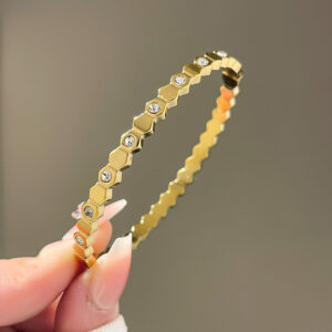 American Diamond Gold Plated Bangles For Women | Vyaraa