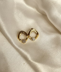 18K Gold Plated Zircon Stud Earrings Vyaraa