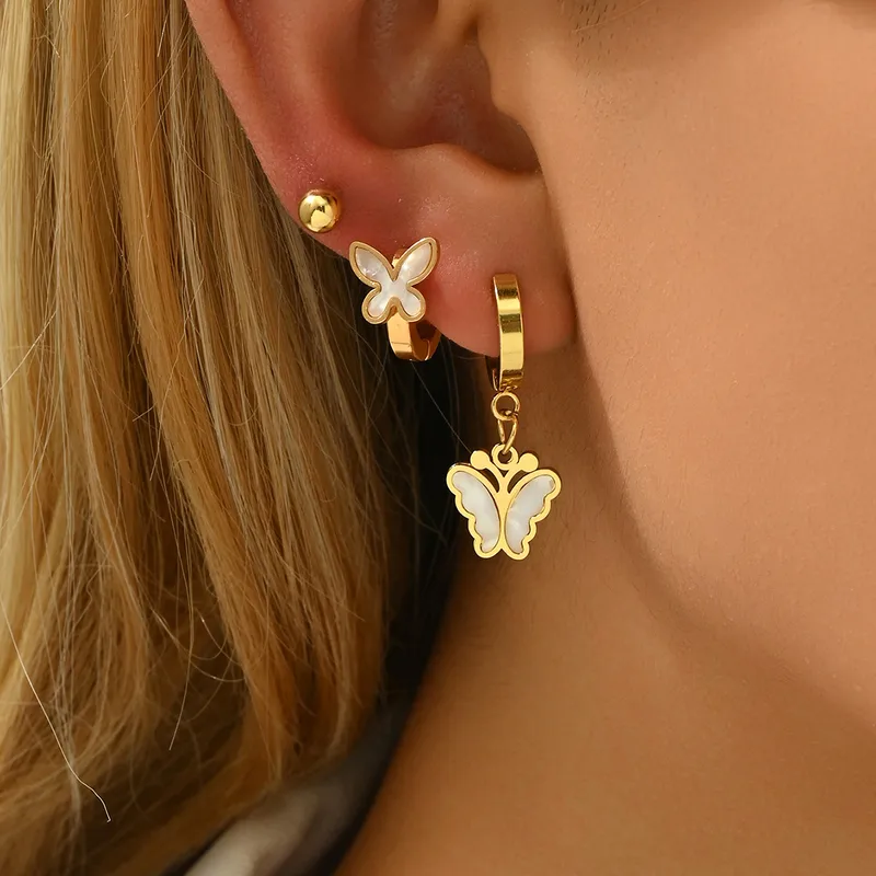 Elegant Sweet Butterfly Stainless Steel Earring Combo | Vyaraa
