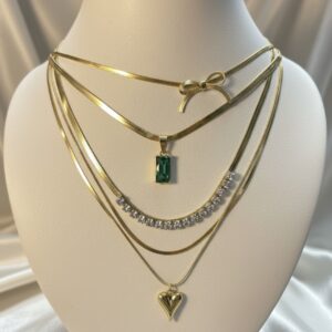 Elegant 4 Layer Gold Plated Chain Combo | Vyaraa