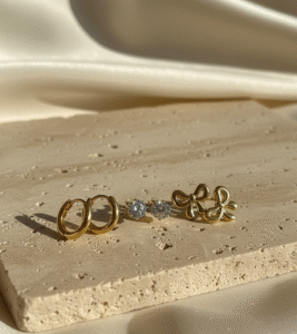 Bow 3-Piece 18kt Gold Plated Earrings Combo | Vyaraa