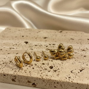 Bow 3-Piece Gold Plated Earrings Combo | Vyaraa