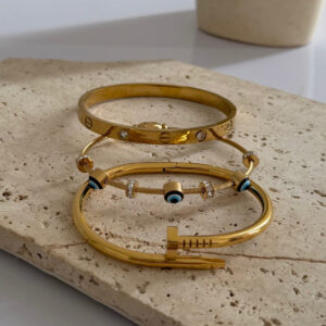 Evil Eye 3 Bangles Combo Set | Anti Tarnish Jewellery by Vyaraa