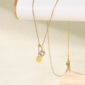 Heart Love Drop Anti Tarnish Golden Vyaraa Chain