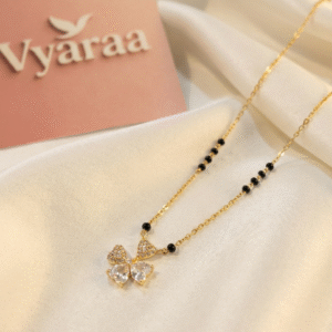 Vyaraa American Diamond Gold-Plated Mangalsutra – Daily Wear