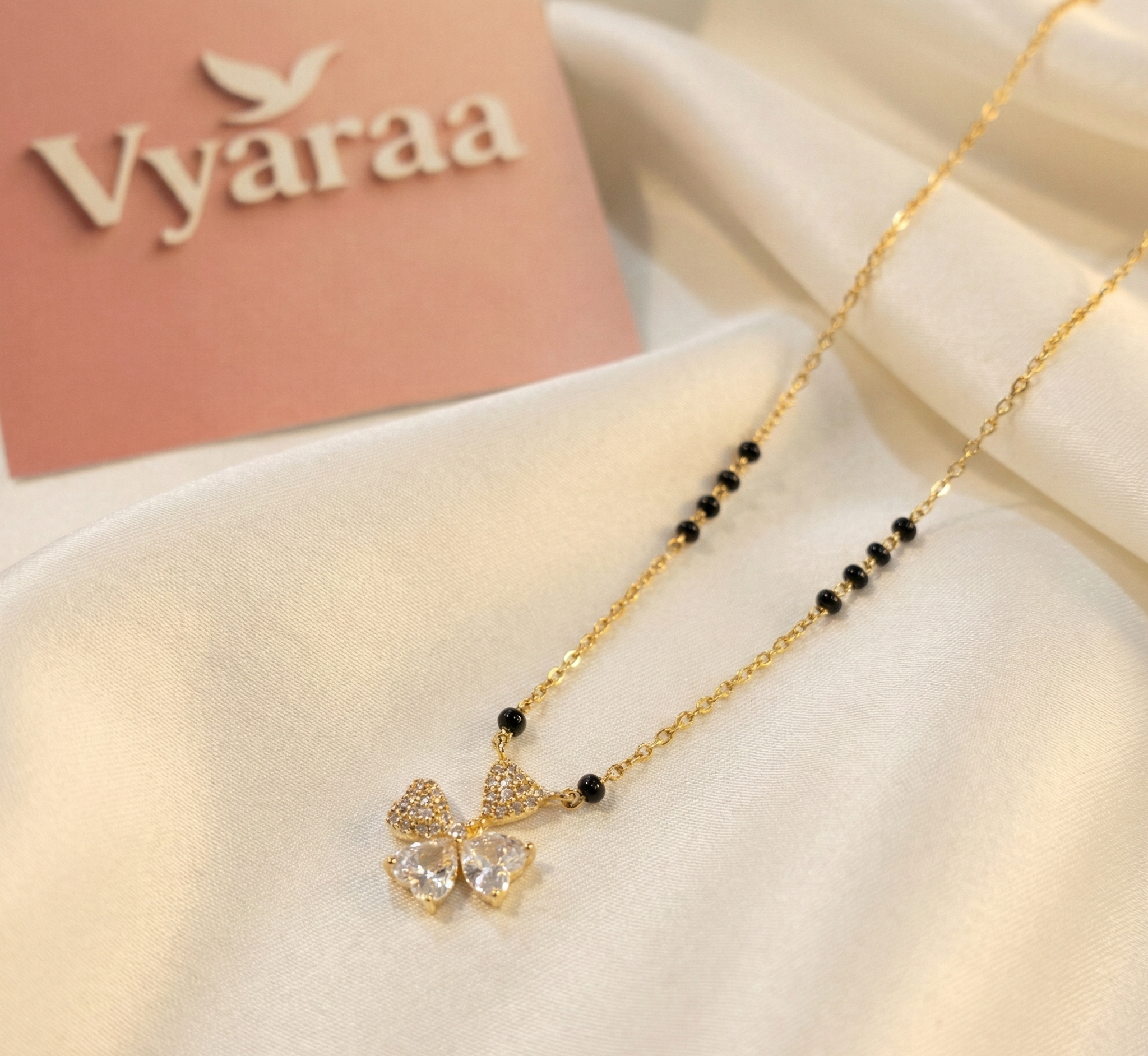 Vyaraa American Diamond Gold-Plated Mangalsutra – Daily Wear