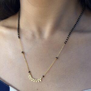 Vyaraa American Diamond Gold-Plated Mangalsutra – Anti-Tarnish Daily Wear